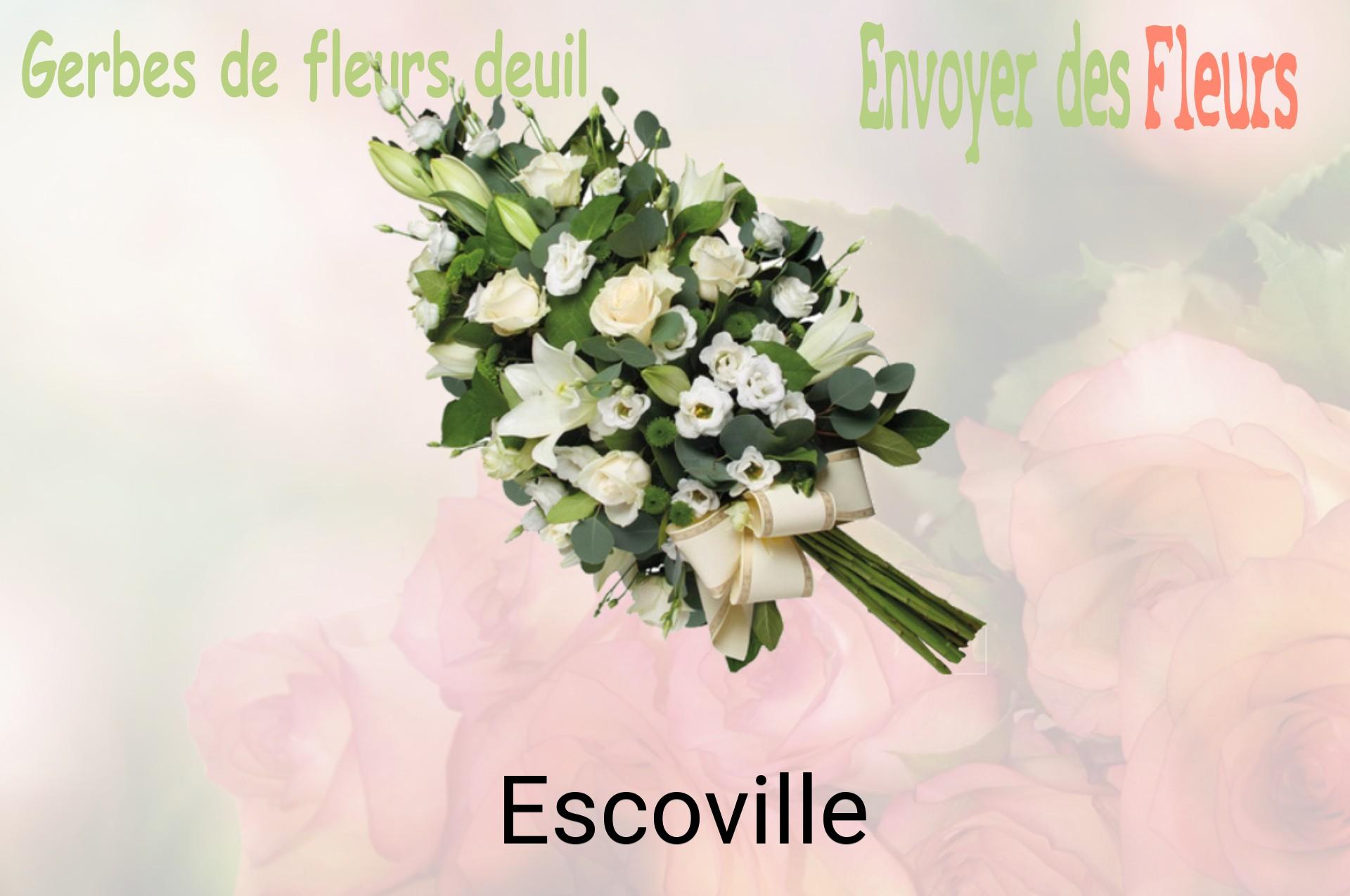 Gerbe de fleurs de deuil livrée à Escoville